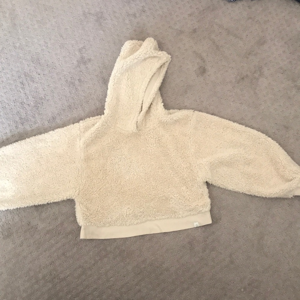 Cropped Fuzzy Hoodie